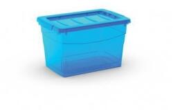  Cutie de depozitare de plastic cu capac, albastra, 16 l M122014