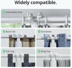 SwitchBot Pachet 4x Motor inteligent pentru perdea / draperie SwitchBot Curtain ROD 3, Alb, compatibil Matter, HomeKit, Home Assistant (W2400004)