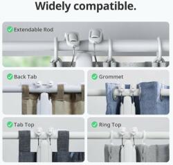 SwitchBot Pachet 4x Motor inteligent pentru perdea / draperie SwitchBot Curtain ROD 3, Alb, compatibil Matter (prin hub SwitchBot) (W2400004)
