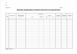 VICTORIA Nyomtatvány, szigorú számadású nyomtatványok nyilvántartása, 25 lap, A4, VICTORIA PAPER, 10 tömb/csomag (NVKO1827) - tutitinta