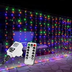 Voltronic LED fényfüggöny színes 6x3m (600 LED) távirányítóval (30101153)