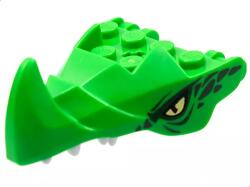 LEGO® 76923pb02c36 - LEGO élénk zöld sárkány fej, 2 fogantyúval, szemek mintával (76923pb02c36)