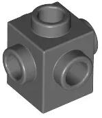 LEGO® 4733c85 - LEGO sötétszürke kocka 1 x 1 méretű, 4 oldalán bütyökkel (4733c85)