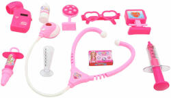  Pink orvosi készlet műanyag bőröndben - doktoros játék (BBJ) (0198109801)
