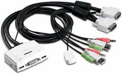 TRENDnet KVM Switch 2 portos DVI Audio (TK-214I) (TK-214I)
