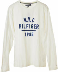 Tommy Hilfiger fehér, feliratos, hosszú ujjú férfi póló - M (8719253429941)