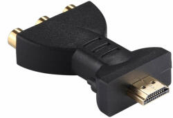 WPOWER HDMI - 3xRCA átalakító, fekete (SUNS0010-B)