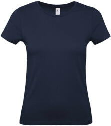 B and C Csomag akciós póló (minimum 3 db) Női rövid ujjú póló B&C #E150 /women T-Shirt -S, Sötétkék (navy)