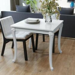 vidaXL Fényes 80x80x76 cm-es fehér étkező asztal (243382) - pepita