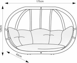 SwingPod XL - Kétszemélyes Függőfotel - Fa