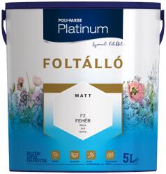 Poli-Farbe Platinum foltálló színes beltéri falfesték F2 Fehér, 5l