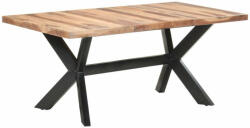 vidaXL tömör fa étkezőasztal mézszínű felülettel 180 x 90 x 75 cm (321548) - pepita