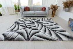 Nílus Winter Waves Shaggy (white-gray) 5cm 3D szőnyeg 120x170cm Szürke (emc502whitegray120)