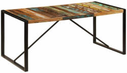 vidaXL tömör újrahasznosított fa étkezőasztal 180 x 90 x 75 cm (247415) - pepita