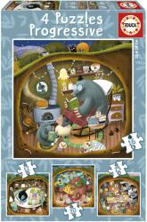 Educa Puzzle Educa 4 în 1 - Povești din pădure (EDU19685) Puzzle