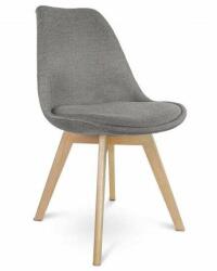 Jumi skandináv stílusú szék, szövet, fa, 49x55x82 cm, szürke (ART-CM-919211)