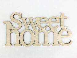 Natúr fa - "Sweet home" felirat koszorúra 11, 5x20cm (5838)