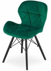 Mercaton Skandináv stílusú szék, , Lago Velvet, bársony, fa, zöld és feket (MCTART-3749_1)