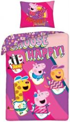 Halantex Lenjerie de pat pentru copii Halantex - Peppa Pig, Happy (PE-3262BL)