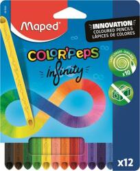 Maped Színes ceruza készlet, háromszögletű, MAPED "ColorPeps INFINITY", 12 különböző szín 861600 (861600)