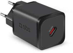 SBS Utazó adapter Mini USB-C, GaN, 45 W, PD, fekete (TETRGAN1C45W)