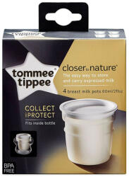 Tommee Tippee Set recipiente stocare lapte matern Tommee Tippee - Closer to Nature, 60 ml, 4 buc (TT.0045)