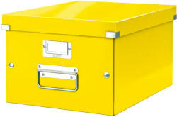  Irattároló doboz, A4, lakkfényű, LEITZ "Click&Store", sárga (E60440016)