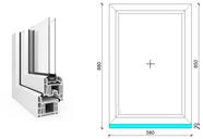  60x90 cm, fix, fehér, kétrétegű üvegezésű EkoSun 70 CL műanyag ablak