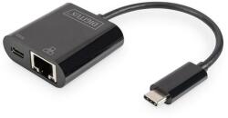 ASSMANN Adaptor Digitus DN-3027, USB 3.0 - Ethernet Gigabit, Type C+Power Delivery (Negru) (DN-3027)