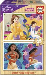 Educa Puzzle Educa din 2 x 25 de piese - Prințesele Disney (EDU19671) Puzzle