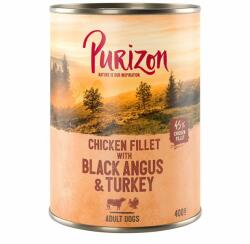 Purizon Purizon la preț de testare! Hrană uscată, umedă, snackuri câini - umedă: Black Angus & curcan (1x400g)