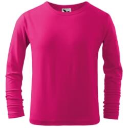 MALFINI Fit-T LS детска тениска с дълъг ръкав, малина (12163)