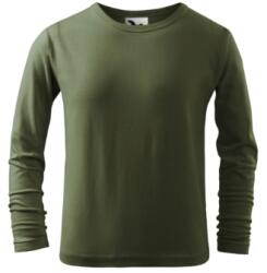 MALFINI Fit-T LS детска тениска с дълъг ръкав, каки (12109)