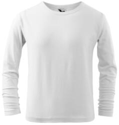 MALFINI Fit-T LS детска тениска с дълъг ръкав, бяла (12100)
