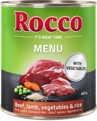 Rocco 6x800g Rocco Menue nedves kutyatáp- Marha & bárány + zöldség & rizs