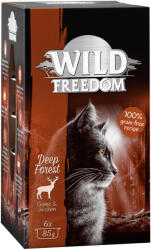 Wild Freedom 6x85g Wild Freedom Adult tálcás nedves macskatáp- Deep Forest - vad & csirke