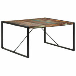 vidaXL tömör újrahasznosított fa étkezőasztal 140 x 140 x 75 cm (321573) - pepita