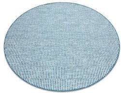 My carpet company kft Fonott sizal szőnyeg LOFT 21198 Kör boho elefántcsont/ezüst/kék kör 160 cm (DEV1206)
