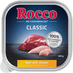 Rocco 27x300g Rocco Classic tálcás nedves kutyatáp- Marha & csirke