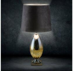 Eurofirany Kayla 02 asztali lámpa bársony búrával Fekete/arany 38x75 cm (HS360147)