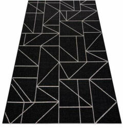 My carpet company kft Fonott sizal floorlux szőnyeg 20605 fekete / ezüst HÁROMSZÖGEK, G (DEV1378)