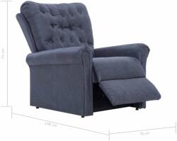 vidaXL szürke művelúr dönthető szék (282178) - pepita