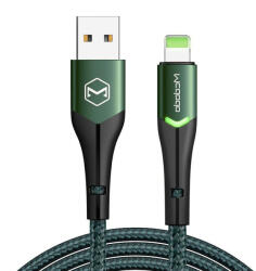 Mcdodo Cablu Magnificence Series Lightning Green (1.8m, led indicator)-T. Verde 0.1 lei/buc (CA-7844)