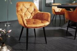 Invicta MILANO narancssárga bársony szék (IN-41179)