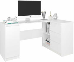 Mobene Modern sarok számítógépasztal N12 - fehér - pepita