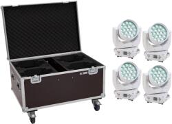 EUROLITE Set 2x LED TMH-X4 Moving-Head Wash Zoom ws + Case with wheels (20000954)