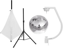 EUROLITE Set Mirror ball 30cm with stand and tripod cover white (20000711)