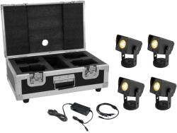 EUROLITE Set 4x AKKU Dot 1 RGB/WW QuickDMX bk + Charger + Case (20000834)
