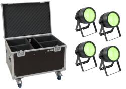 EUROLITE Set 4x LED Theatre COB 200 RGB+WW + Case with wheels (20000876)