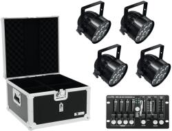EUROLITE Set 4x LED PAR-56 QCL bk + Case + Controller (20000413)